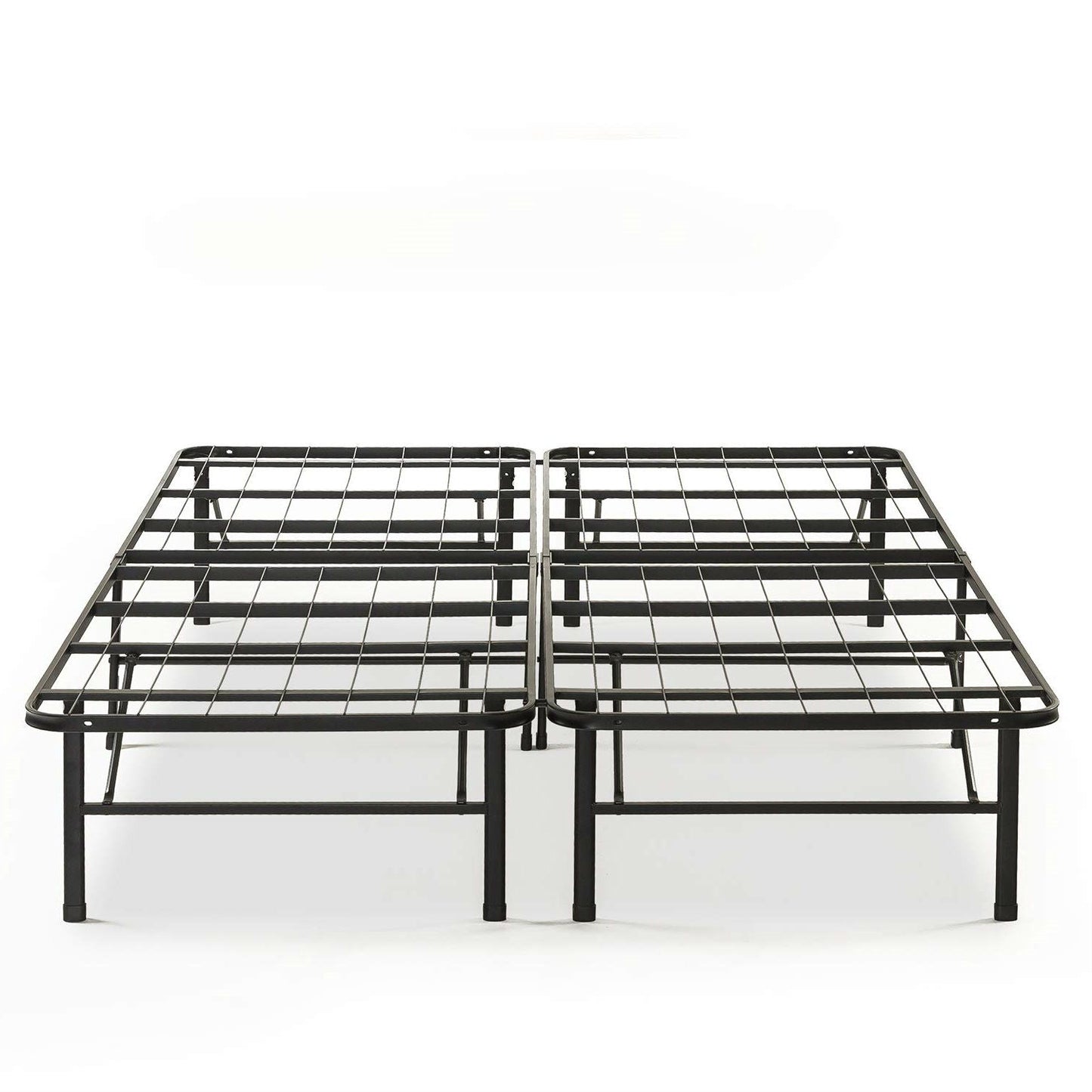 Base de cama plegable de metal resistente tamaño queen con espacio de almacenamiento