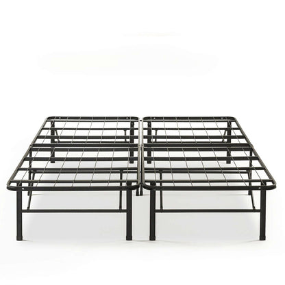 Base de cama plegable de metal resistente tamaño queen con espacio de almacenamiento