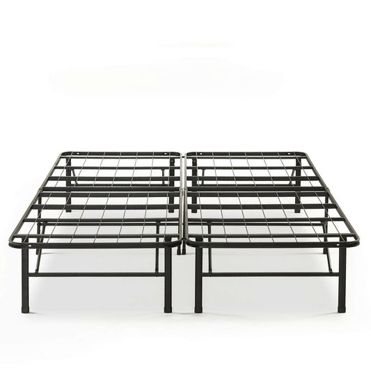 Queen size Folding Sturdy Metal Platform Bed Frame with Storage Space - Tampa Home & Garden Store