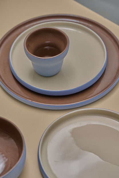 Handmade Blue Plates and Forget Me Flower Design