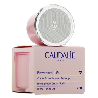 Caudalie Resveratrol-Lift night cream refill 50ml in pink box with round silver lid jar on Tampa Home & Garden Store