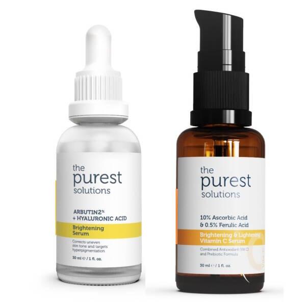 Face serum set The Purest Solutions Arbutin + Hyaluronic Acid serum and Vitamin C serum on Tampa Home & Garden Store