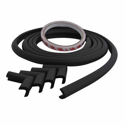 Miny Baby Safety Corner Protector and Edge Guard set in black flexible rubber on Tampa Home & Garden Store