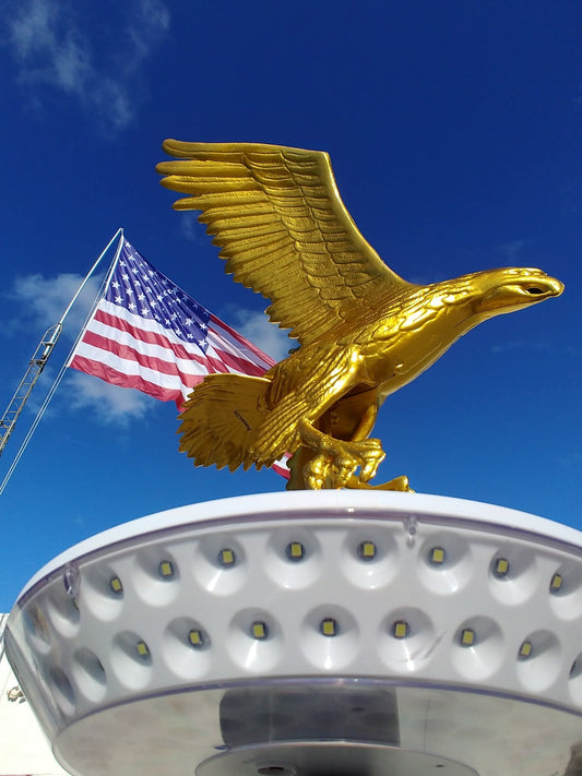 Quadruple-Row Solar Flagpole Top Light | 136-LED High-Output Flag Illumination - Tampa Home & Garden Store