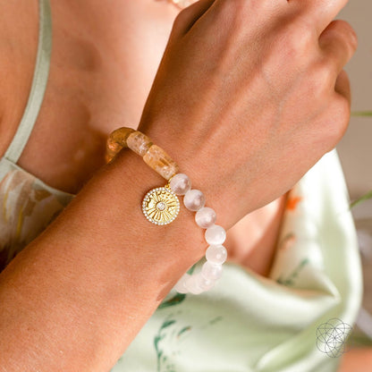 Quartet of Luck - Citrine & Selenite Bracelet of Serendipity - Tampa Home & Garden Store