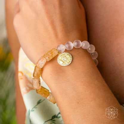 Quartet of Luck - Citrine & Selenite Bracelet of Serendipity - Tampa Home & Garden Store