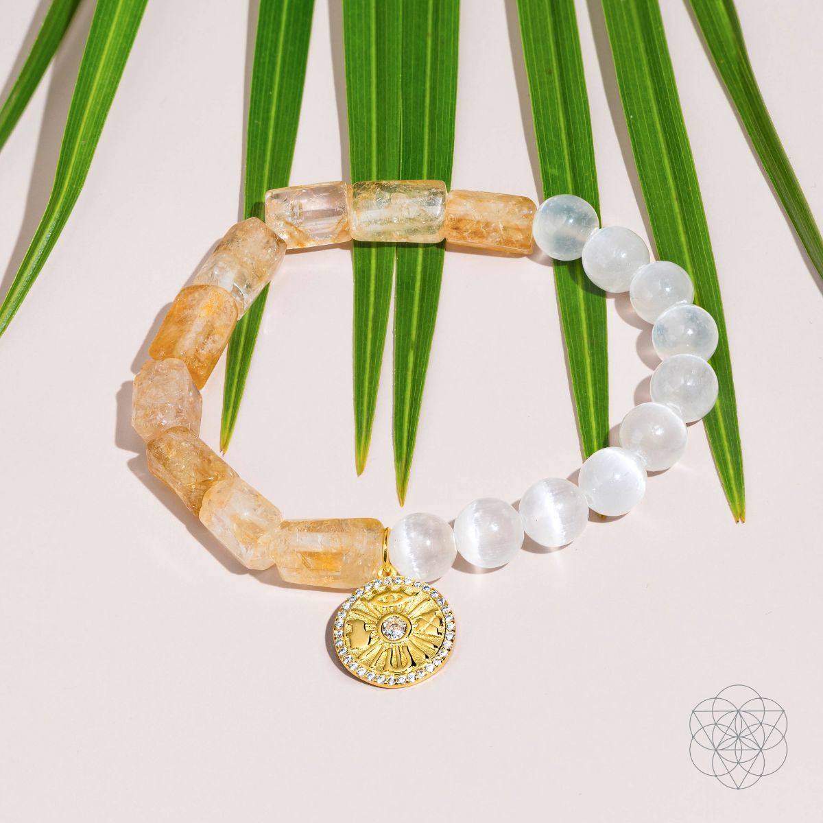 Quartet of Luck - Citrine & Selenite Bracelet of Serendipity - Tampa Home & Garden Store