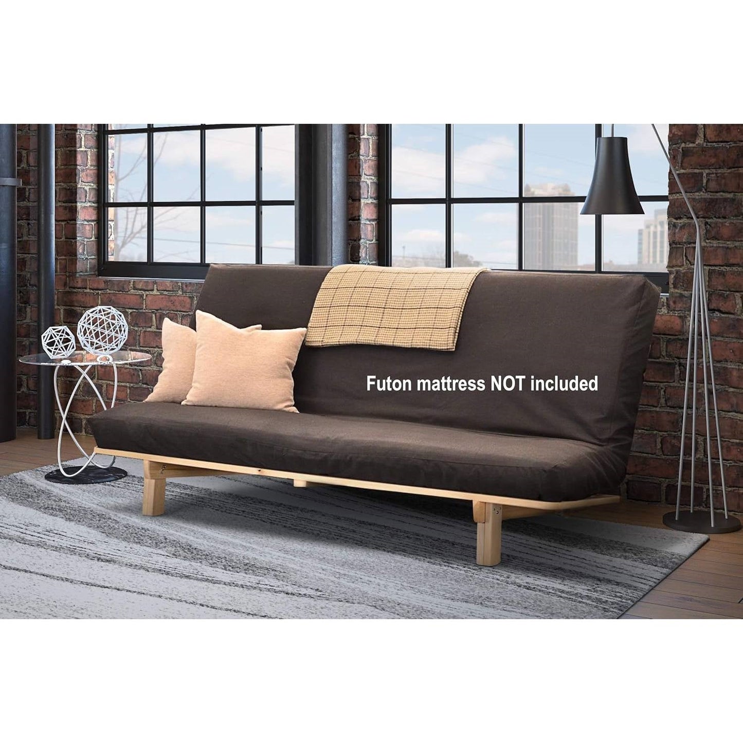 Queen size Solid Wood Futon Sofa Bed Frame - Made in the USA - Tampa Home & Garden Store