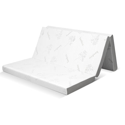 Colchón de espuma viscoelástica con gel frío, plegable en tres partes, de 4 pulgadas - Twin XL