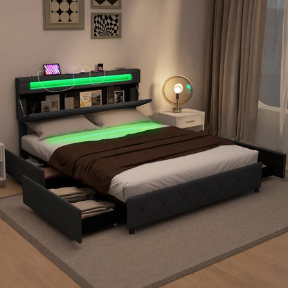 Modern Accent Table with Open Storage Shelf