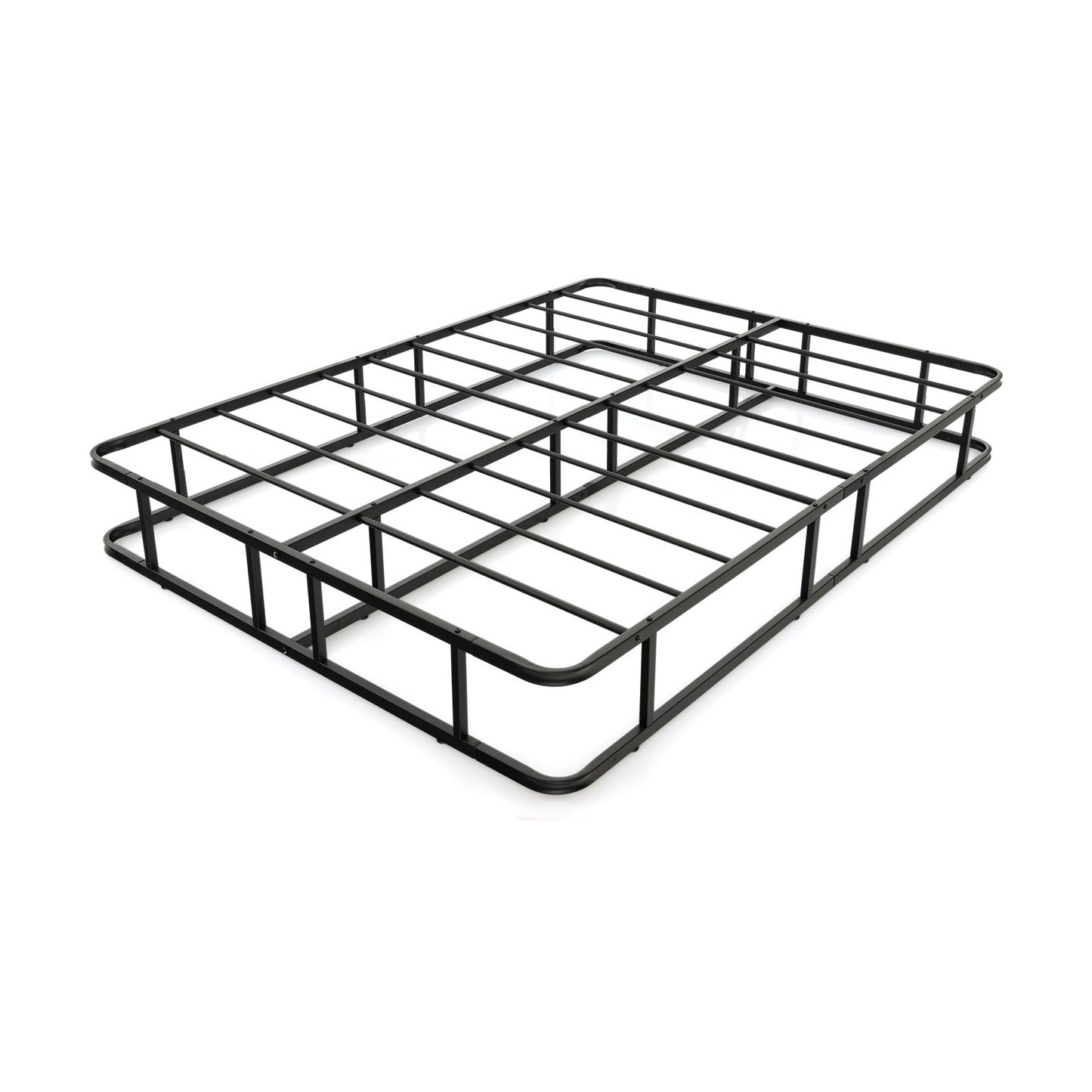 Base de cama tamaño queen con soporte de listones de metal