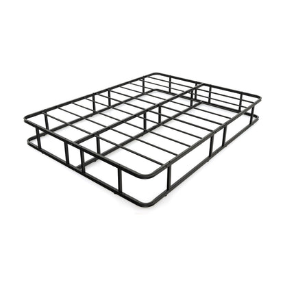 Base de cama tamaño queen con soporte de listones de metal