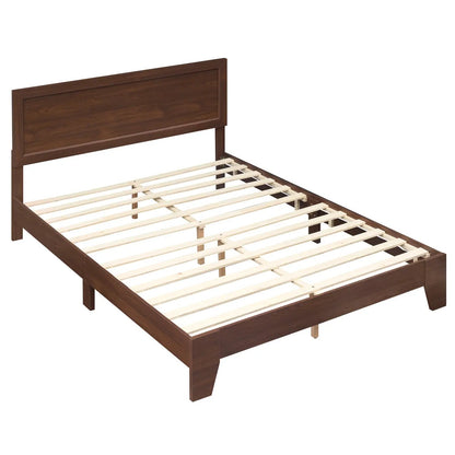Queen Platform Bed Frame with Headboard White