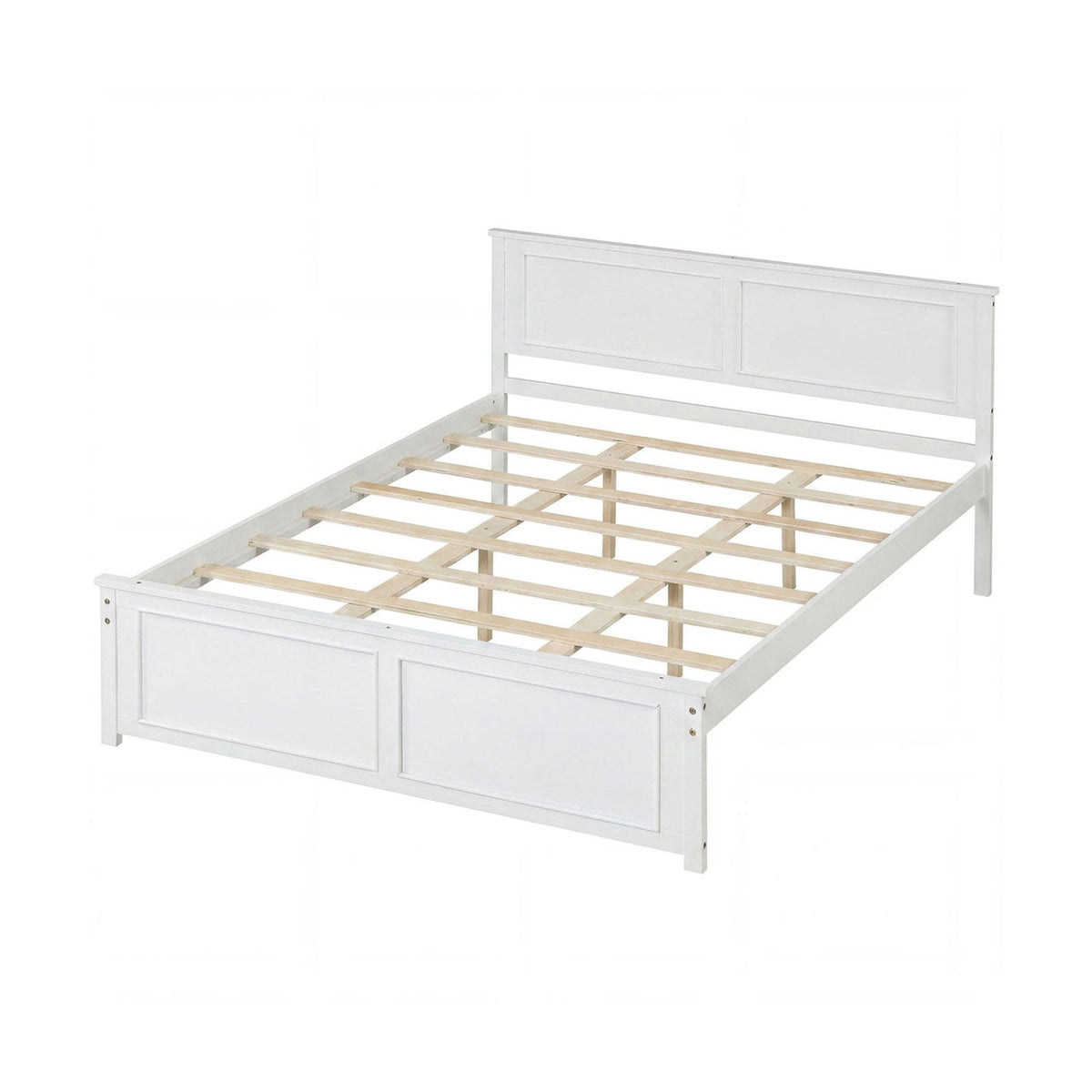Twin Size Platform Bed Frame with Headboard in white, DirectDeals brand on Tampa Home & Garden Store