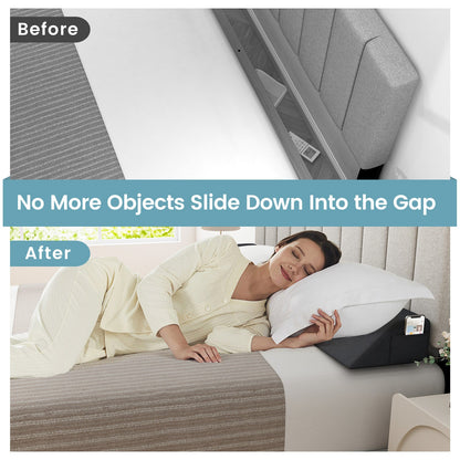 Almohada de cuña para cama con bolsa de almacenamiento - Tamaño completo