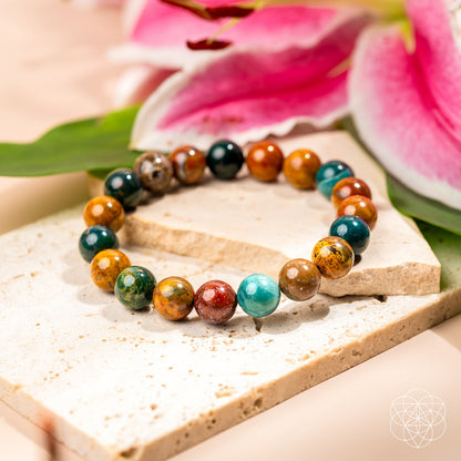 Quiet My Mind – Ocean Jasper Bracelet - Tampa Home & Garden Store