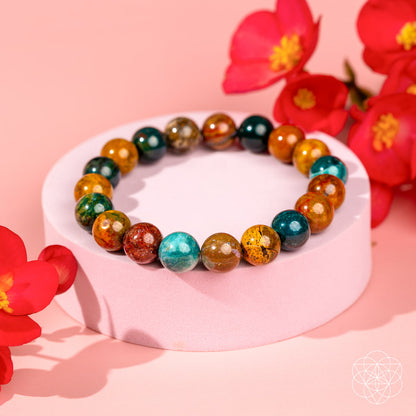 Quiet My Mind – Ocean Jasper Bracelet - Tampa Home & Garden Store