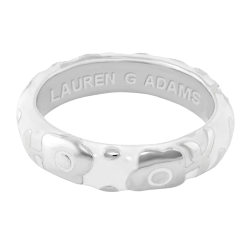Flowers by Orly Stackable Ring, silver floral petal design, Lauren G Adams, Rings on Tampa Home & Garden Store