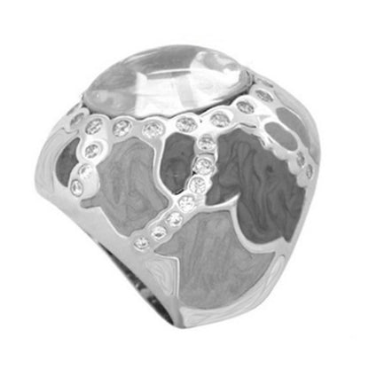 Cool Ice Cocktail Ring by Lauren G Adams, silver cocktail ring with crystal ice accents on Tampa Home & Garden Store
