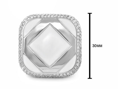 Diamond Girl Cocktail ring by Lauren G Adams, square ring with diamond halo on Tampa Home & Garden Store