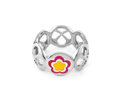 Elegant Falling Flowers and Turquoise Ring
