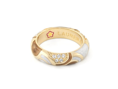 Magic 8 Wave Stackable Ring of Brass and Gold