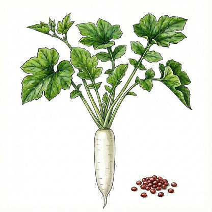 RADISH Seeds, Long White Icicle - Tampa Home & Garden Store