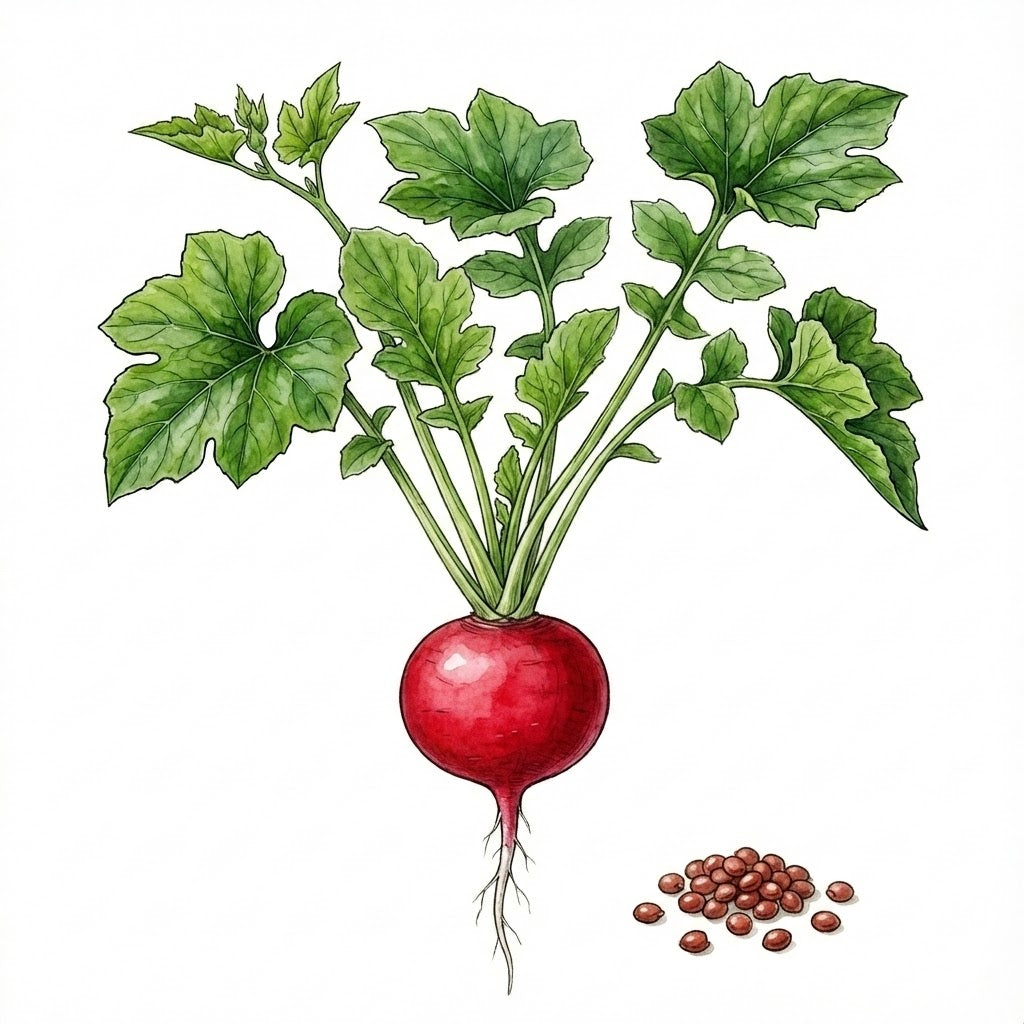 Radish Seeds Cherry Belle heirloom bulk seeds red bulb with green leaves by 99Heirlooms.com on Tampa Home & Garden Store