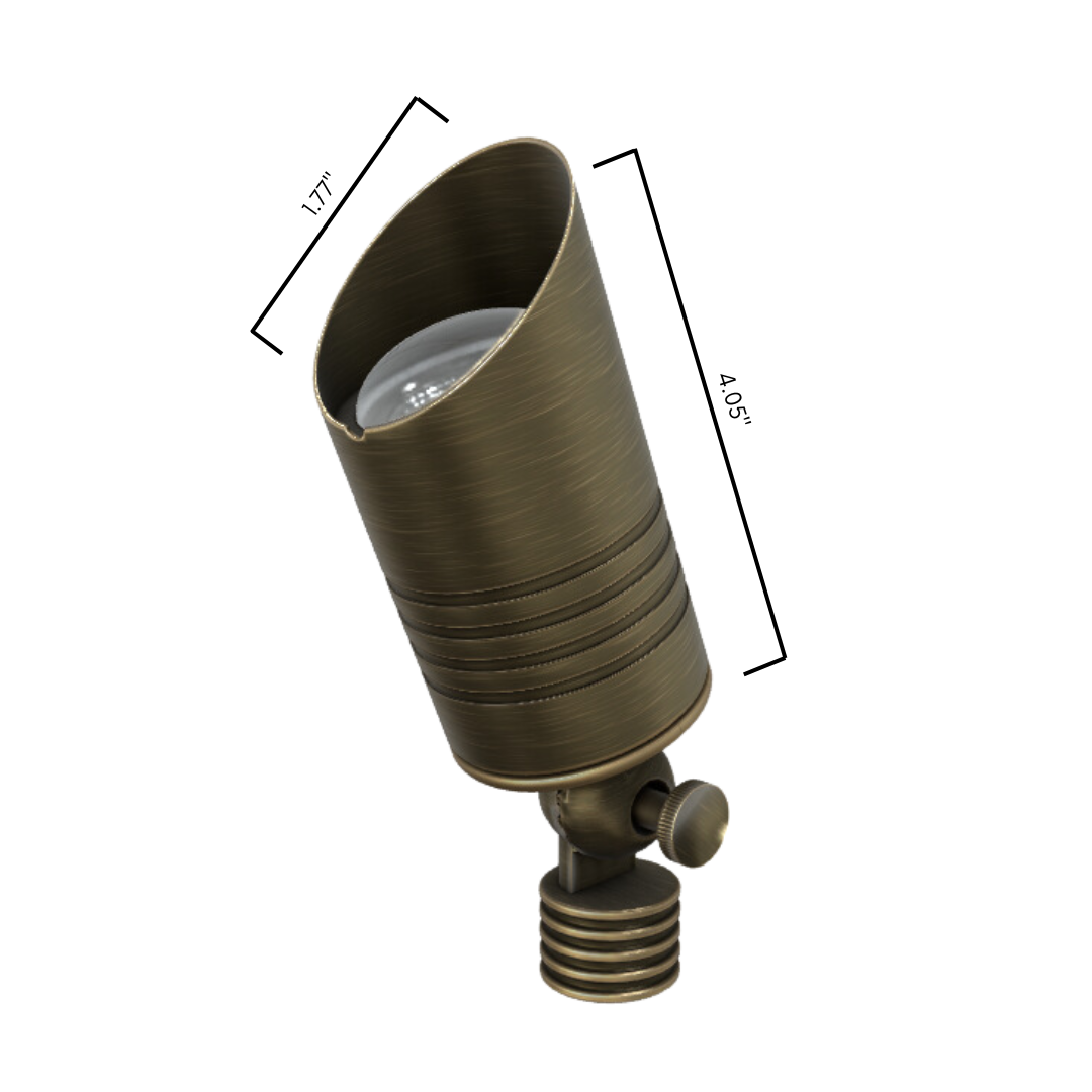 RAL8100 x20 Package Mini Brass Accent Light Low Voltage LED Outdoor Landscape Spotlight - Tampa soil911.com