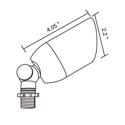 RAL8101 x20 Package Brass Accent Light Low Voltage LED Outdoor Landscape Spotlight - Tampa soil911.com