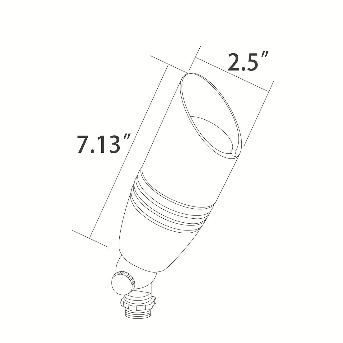 RAL8102 x20 Package Brass Bullet Accent Light Low Voltage LED Outdoor Landscape Spotlight - Tampa soil911.com
