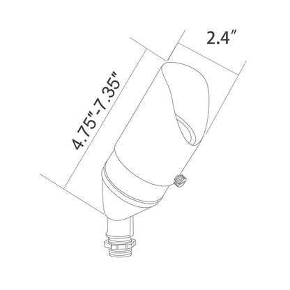 RAL8105 x20 Package Brass Bullet Accent Light Low Voltage LED Outdoor Landscape Spotlight - Tampa soil911.com