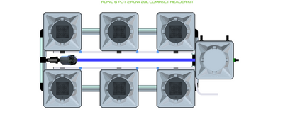 RDWC 6 Pot 2 Row Kit
