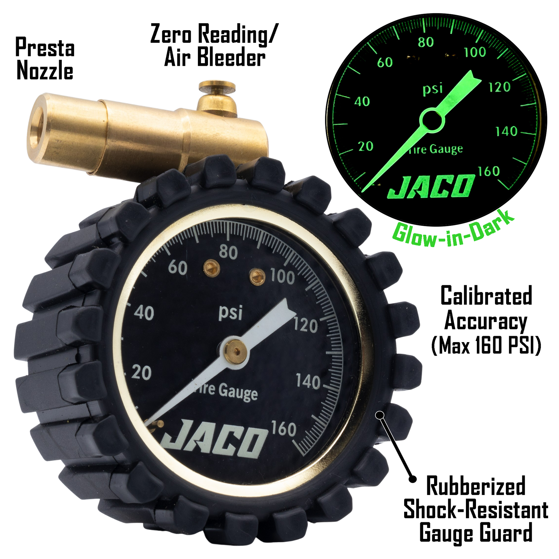 RDX-160 Presta Tire Pressure Gauge for Bikes (Max 160 PSI) | Road Bike & BMX Series - Tampa Home & Garden Store