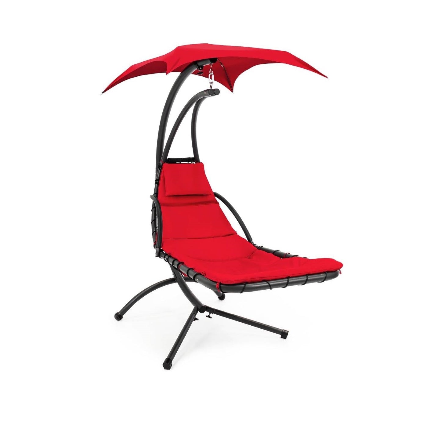 Hamaca Silla Colgante Moderna Resistente Roja Individual para Porche
