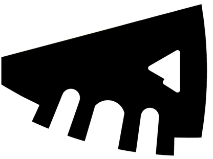 Rex tool silhouette in black by Backslope Tools with toothed edge on Tampa Home & Garden Store