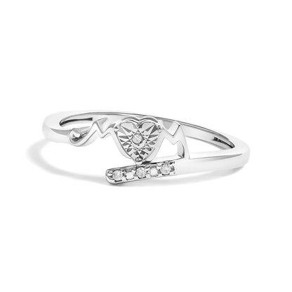 Sterling silver MOM heart ring with diamond accents size 7, Bids.com on Tampa Home & Garden Store
