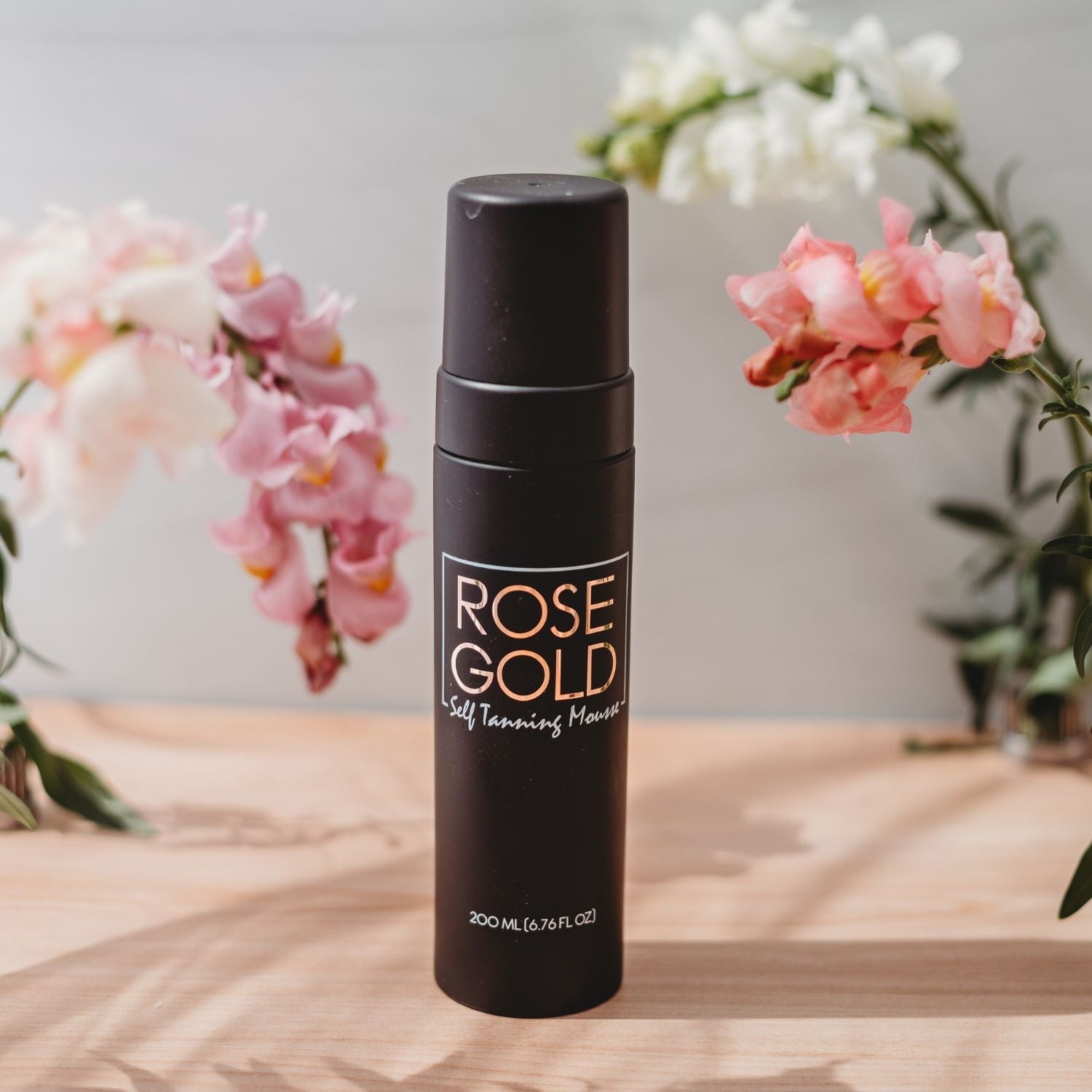 Rapid Rinse Self Tanning Mousse dark bronze Rose Gold Sunless, black bottle with copper label on Tampa Home & Garden Store