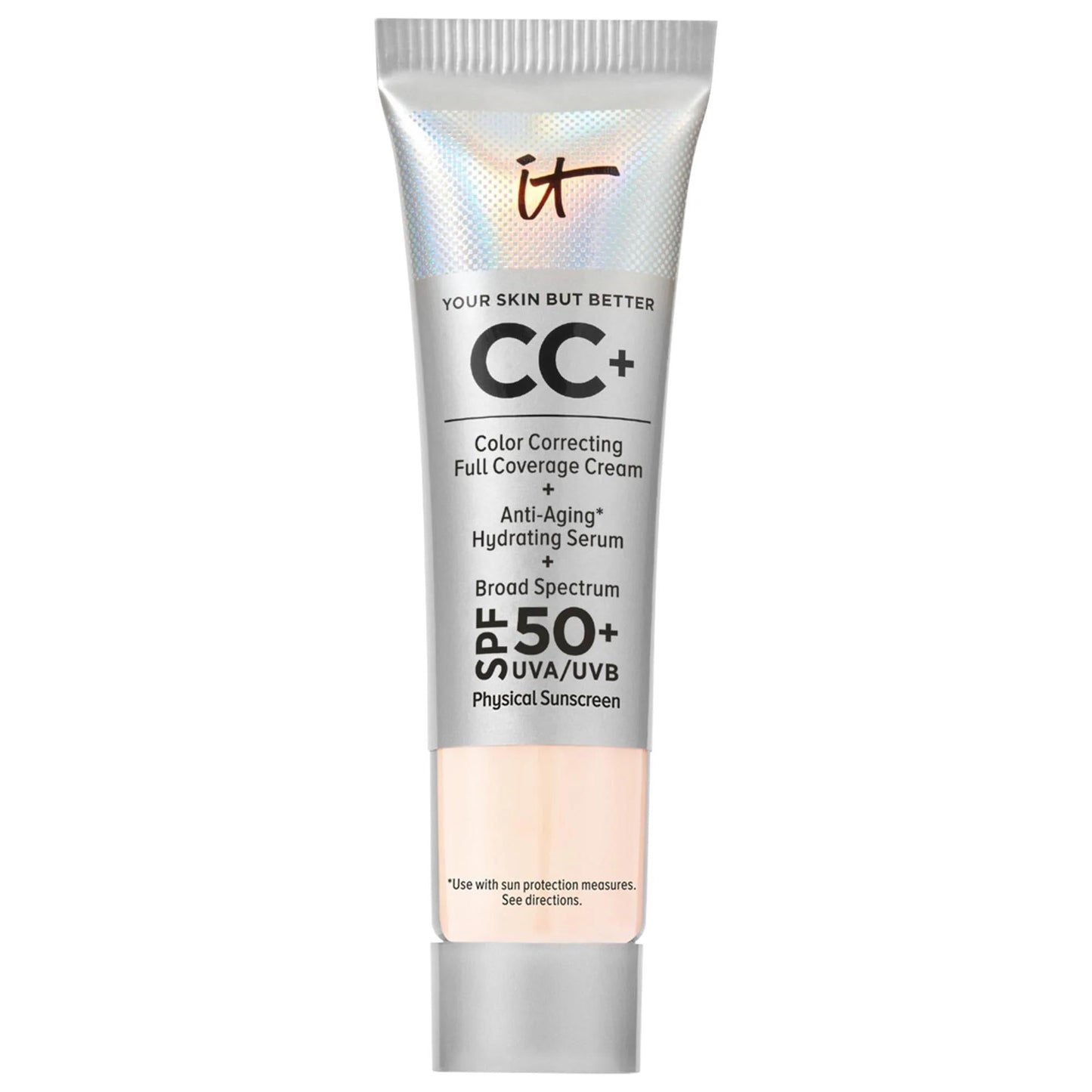 Foundation IT Cosmetics CC+ Cream SPF 50+ full-coverage color-correcting vegan cruelty-free on Tampa Home & Garden Store