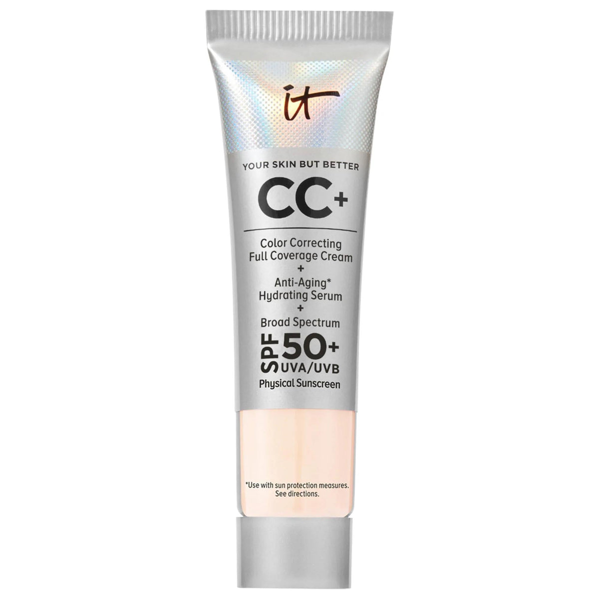 Foundation IT Cosmetics CC+ Cream SPF 50+ full-coverage color-correcting vegan cruelty-free on Tampa Home & Garden Store