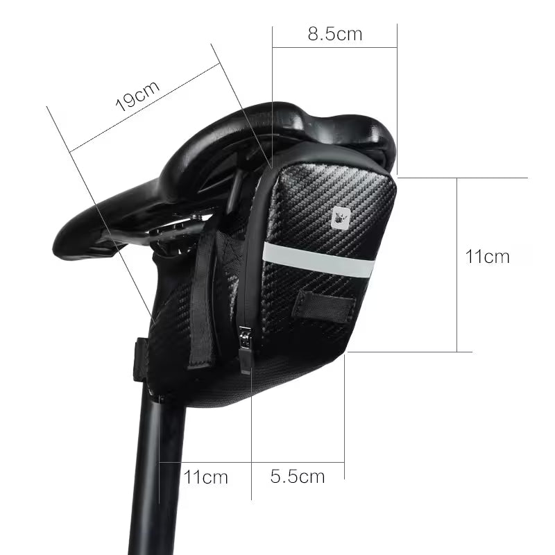 RHINOWALK Waterproof Storage Saddle Bag Seat Cycling Tail Rear reflection Bag Saddle-RK18558 - Tampa Home & Garden Store