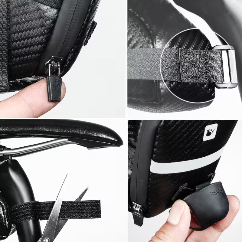 RHINOWALK Waterproof Storage Saddle Bag Seat Cycling Tail Rear reflection Bag Saddle-RK18558 - Tampa Home & Garden Store