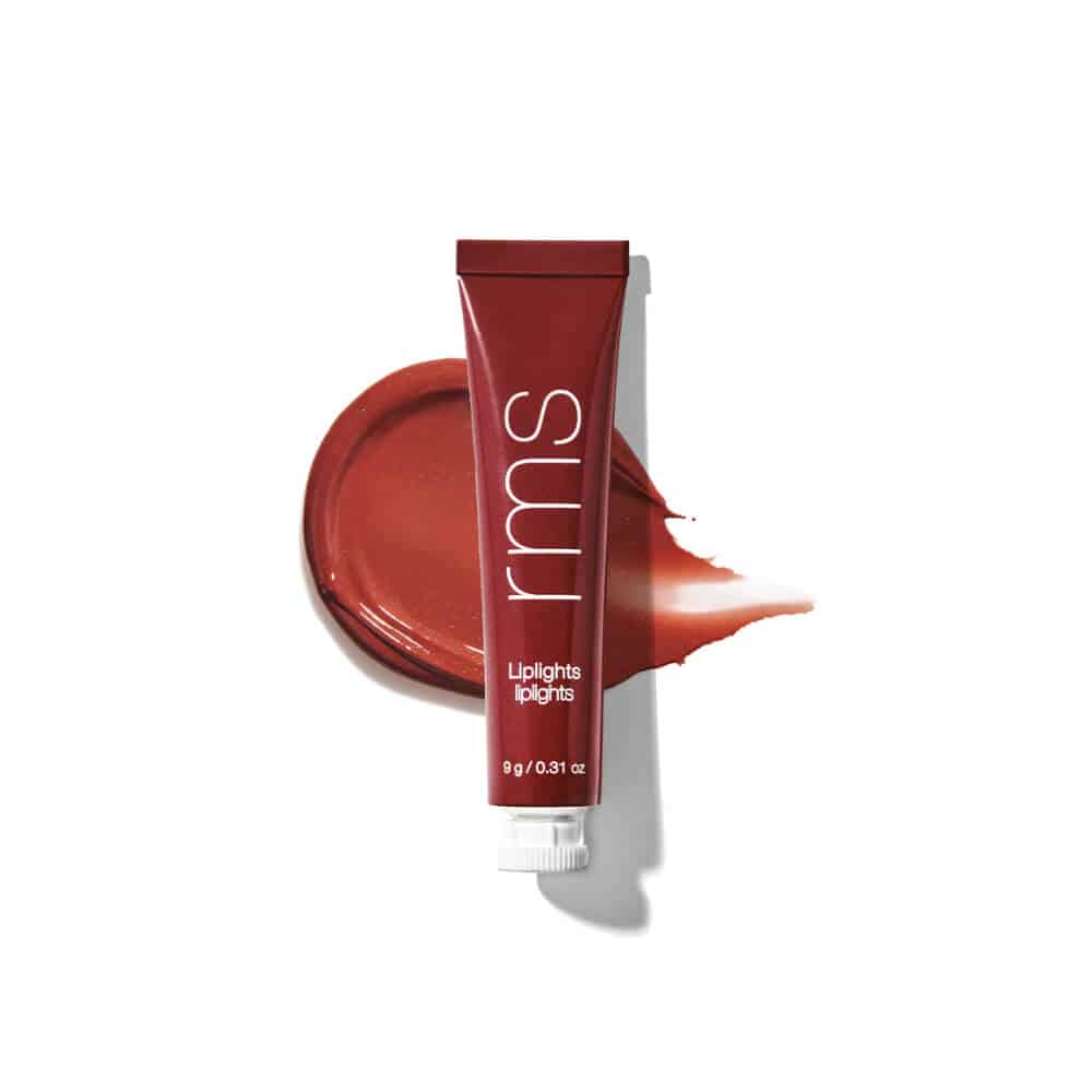 RMS Beauty Liplights Cream Lip Gloss tube in deep red with glossy finish by Nava Beauty on Tampa Home & Garden Store