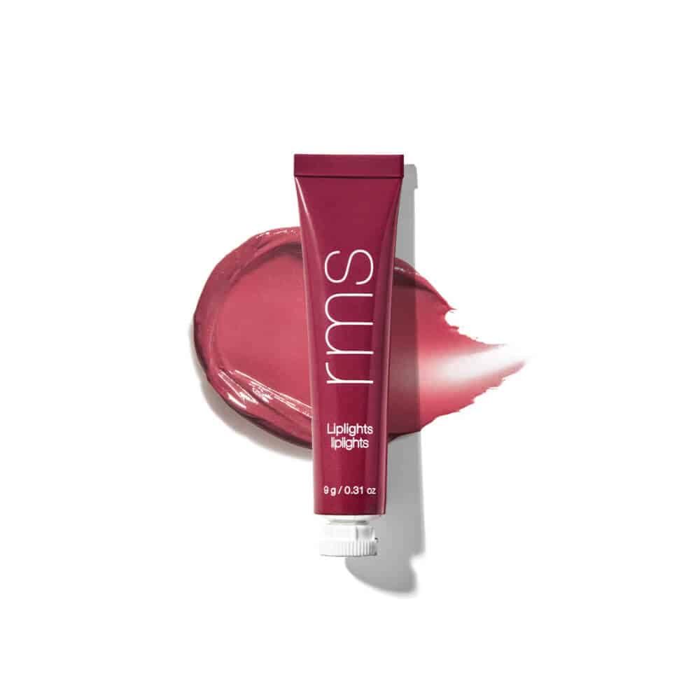 RMS Beauty Liplights Cream Lip Gloss tube in magenta pink with swatch on Tampa Home & Garden Store