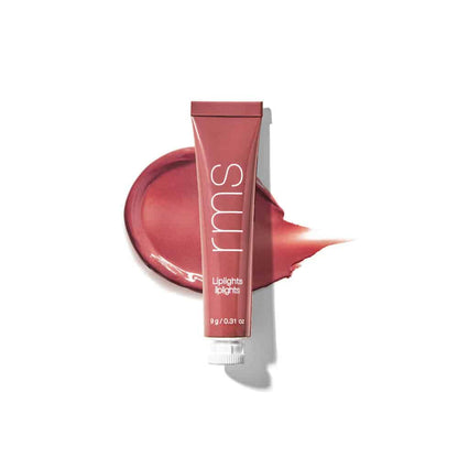 RMS Beauty Liplights Cream Lip Gloss tube in pink mauve, 0.31 oz on Tampa Home & Garden Store