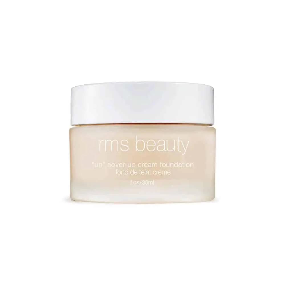 RMS UnCoverup Cream Foundation in beige, frosted jar with white cap; rms beauty label on Tampa Home & Garden Store