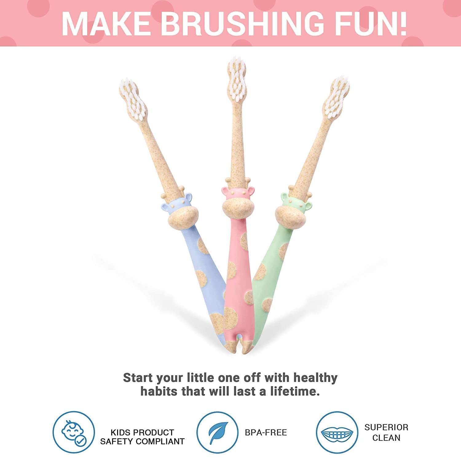 ROARex All-Natural Kids Toothbrush – Plant-Based, Eco-Friendly, and Fun to Use - Tampa Home & Garden Store