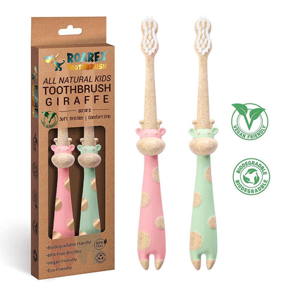 ROARex All-Natural Kids Toothbrush – Plant-Based, Eco-Friendly, and Fun to Use - Tampa Home & Garden Store