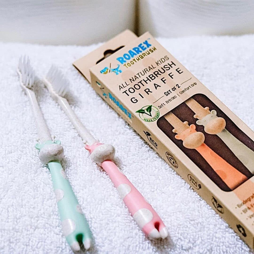 ROARex All-Natural Kids Toothbrush – Plant-Based, Eco-Friendly, and Fun to Use - Tampa Home & Garden Store