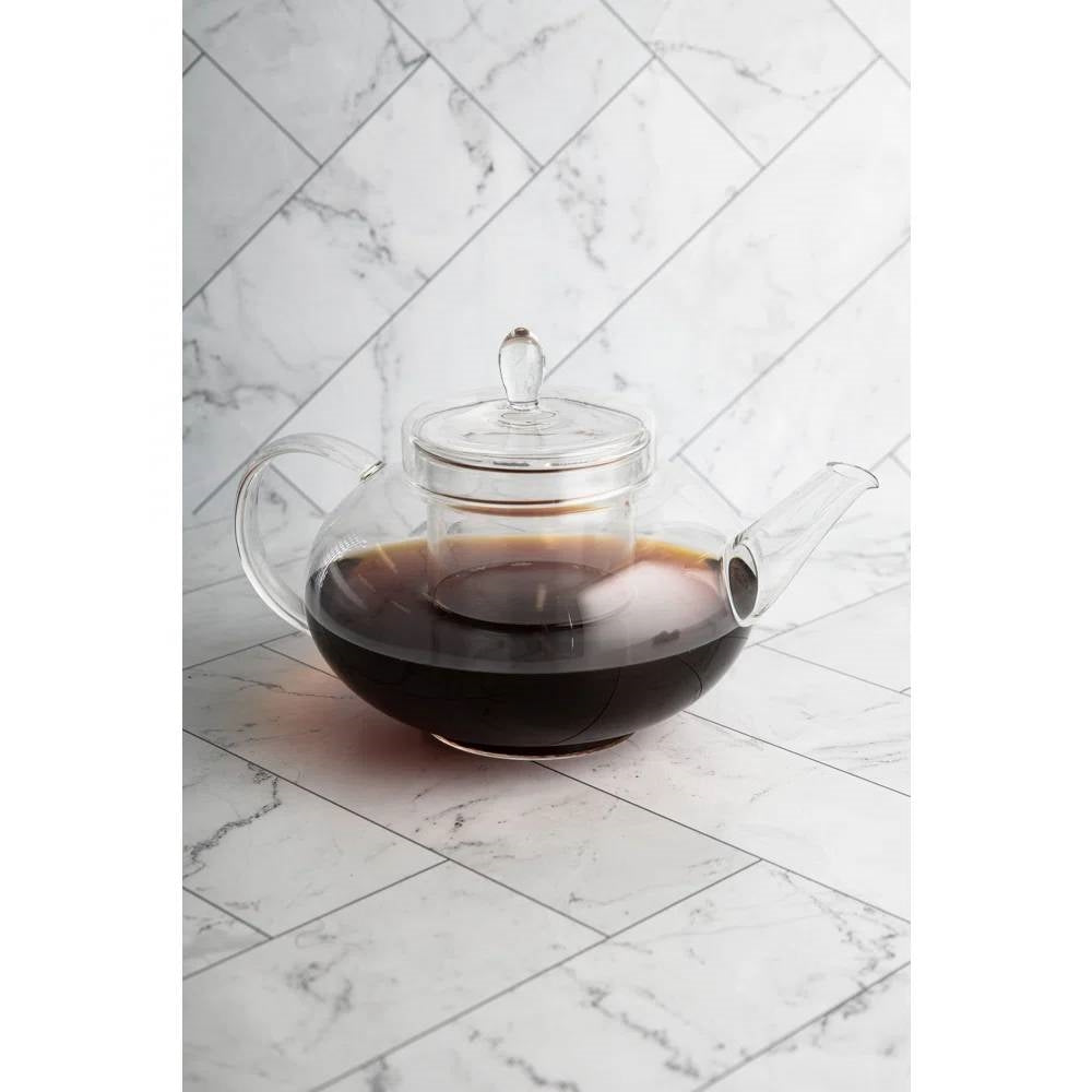 Tetera de vidrio de borosilicato de 1.500 ml / 50 oz con infusor extraíble